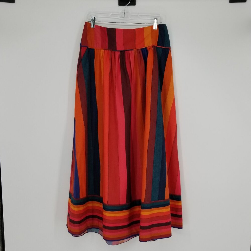 FARM Rio Multicolor Striped Maxi Skirt